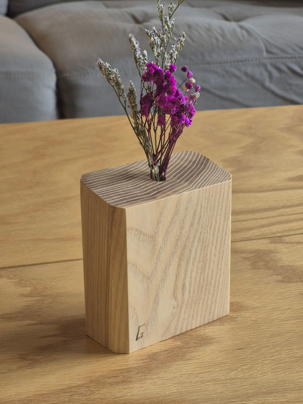 Single Fling Ash Angled Flower Vase
