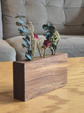 Triple Fling Walnut Flower Vase