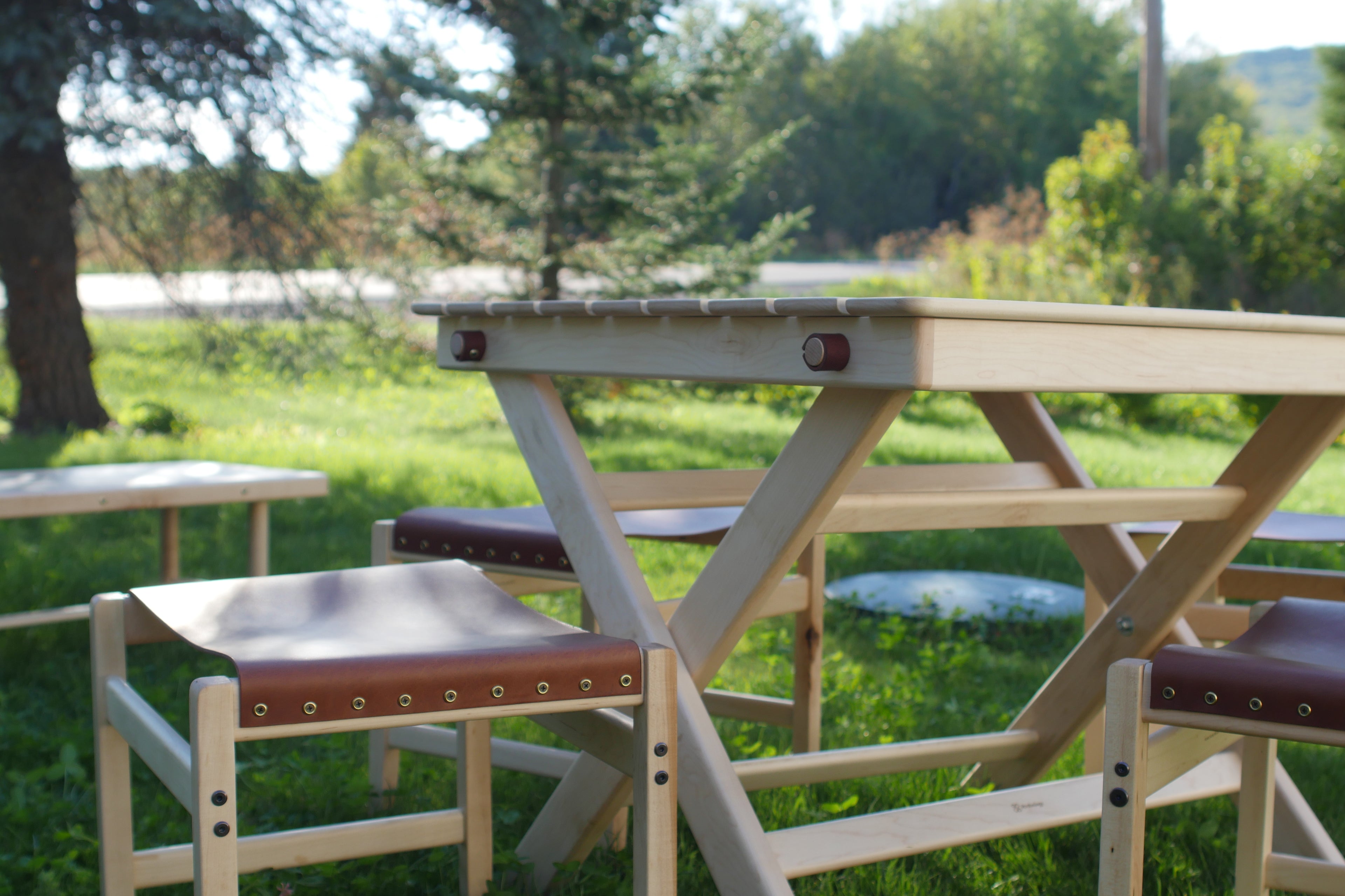 Outdoor Slatted Table